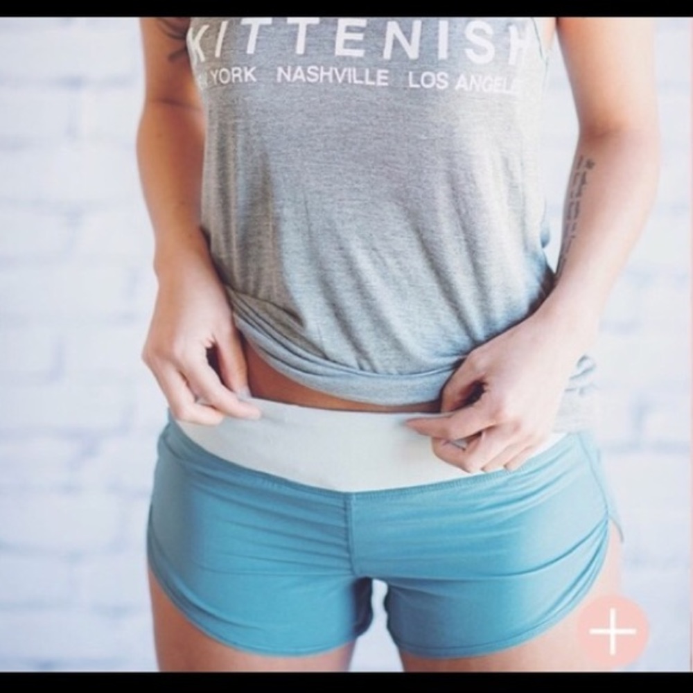 Kittenish Teal Shorts Small
